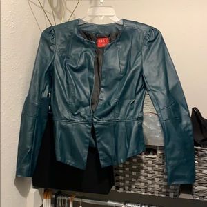 Elle dark green leather like jacket